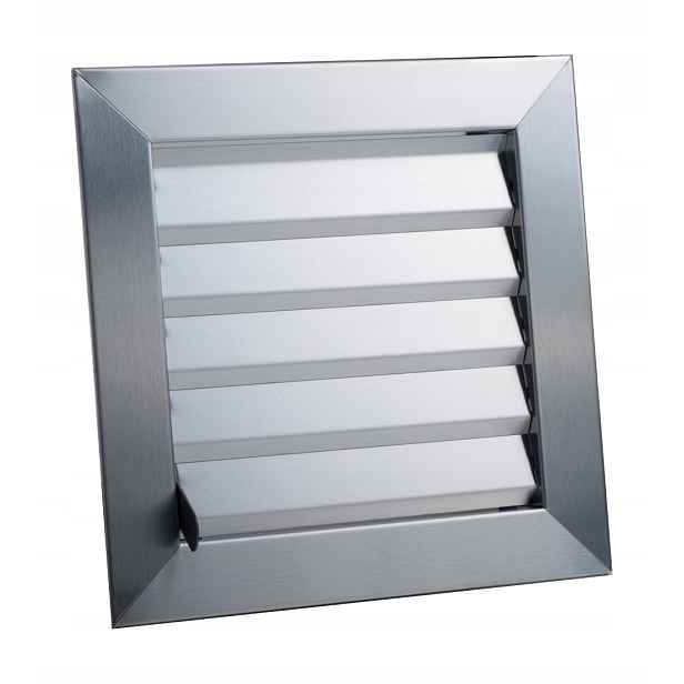 Ventilační mřížka uzavíratelná síťkou proti hmyzu 16 x 16 cm, kovová
