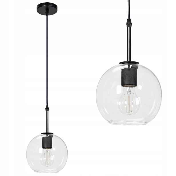 Závěsná Lampa Skleněná Koule Moderní Sklo