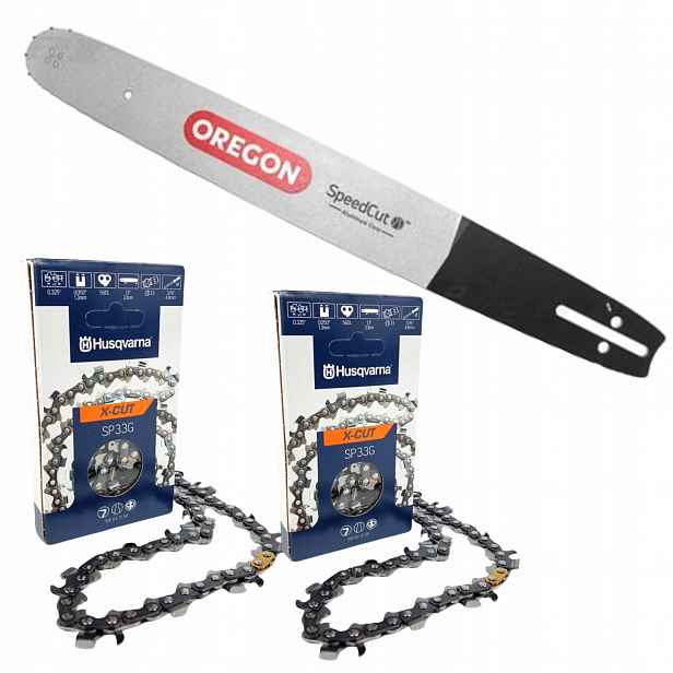 Vodící lišta Oregon SpeedCut 15" 325" 1,3 mm +2x Řetěz SP33G 64DL Husqvarna