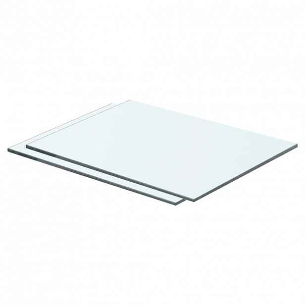 vidaXL Policové desky 2 ks sklo čiré 40 x 25 cm