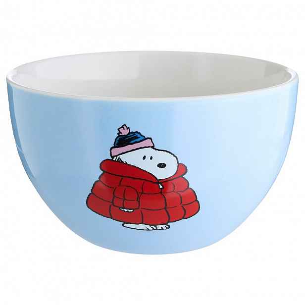 Butlers PEANUTS Miska Snoopy v kabátku 600 ml - sv. modrá
