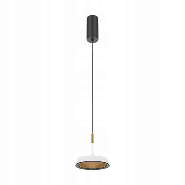Černá závěsná lampa s bílým stínítkem medová plástev 15 cm Maytoni