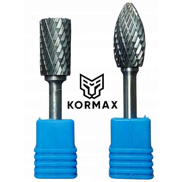 Fréza 14 mm Pilník vysokorychlostní plamenový válcový z karbidu Kormax 2 ks