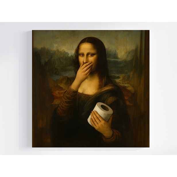 Obraz Na Plátně Obraz Na Plátně Mona Lisa Da Vinci Styl Toaleta 60x60