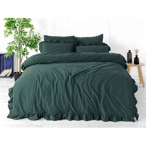 Povlečení Dark GREEN/220X200(P) Stonewashed