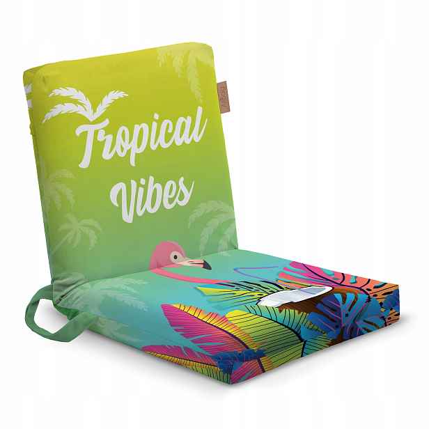 Skládací Zahradní Lehátko Lehátko Plážové S Potiskem Tropical Vibes Oxford