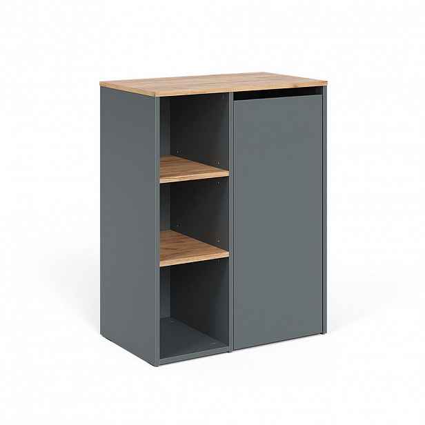 Vicco KOUPELNOVÁ SKŘÍŇKA Viktor Antracit/zlatý dub 68 x 88.2 cm s otevřenými policemi