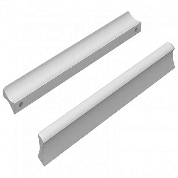 vidaXL Rukojeť Jednobarevný 2 ks Stříbrná 105.7 x 7.4 x 15.5 mm Hliník