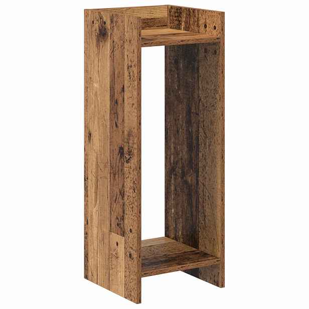 vidaXL Stojan na rostliny Staré dřevo 30 x 30 x 80 cm Kompozitní dřevo
