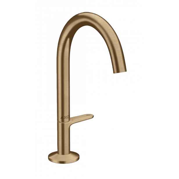 Axor One - Umyvadlová baterie s výpustí Push-Open, EcoSmart, CoolStart, kartáčovaný bronz 48020140