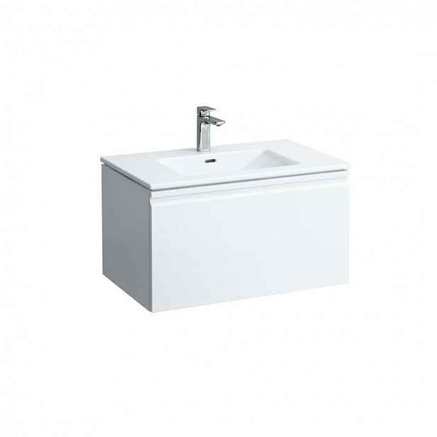 Laufen Pro S - Skříňka s umyvadlem, 80x50 cm, 1 zásuvka, lesklá bílá H8609634751041