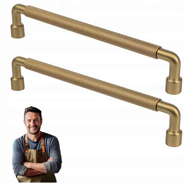 Nábytková Úchytka Zásuvky Tertius 160 mm Rýč Mat Zlatý Kartáčovaný 2ks