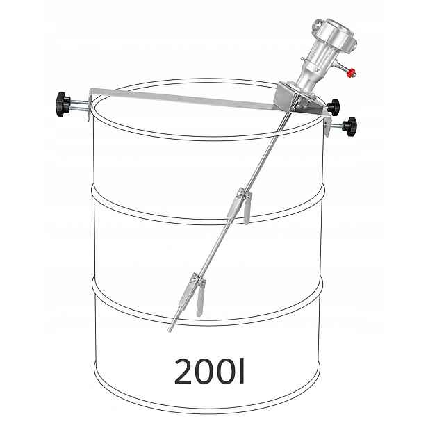 Pneumatické Míchadlo Průmyslový Míchač 1/4 Hp Ex Pro Sudy 200 L