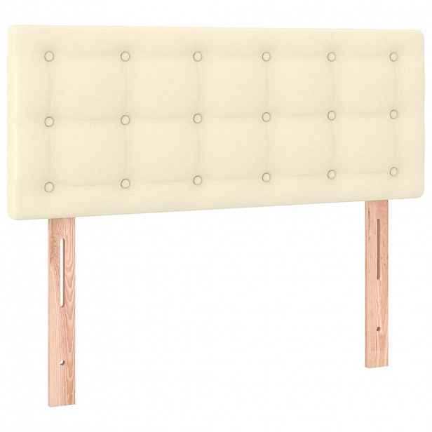 vidaXL Čelo postele krémové 100x5x78/88 cm umělá kůže