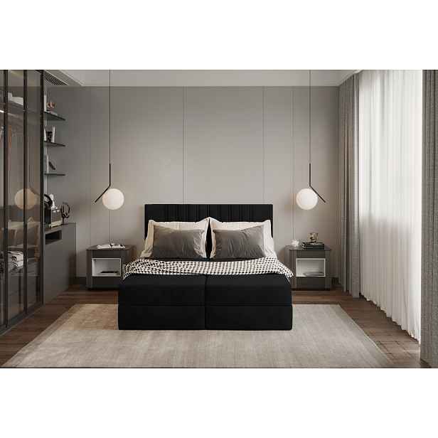 Americká postel 160x200 TORINA 2 - černá