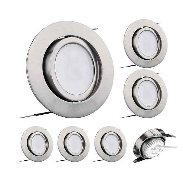 Kyotech Sada 6 Led reflektorů pro zabudování, sklápěcí