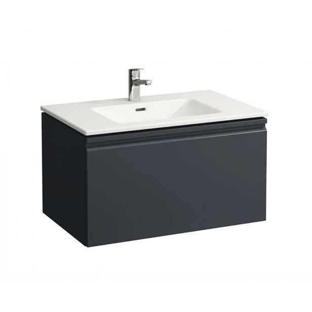 Laufen Pro S - Skříňka s umyvadlem, 80x50 cm, 1 zásuvka, matná grafitová H8609634801041