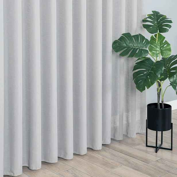 Mg Záclona fantazijní s olověnkou světle šedá 0211M Obšité Boky 400x250cm M