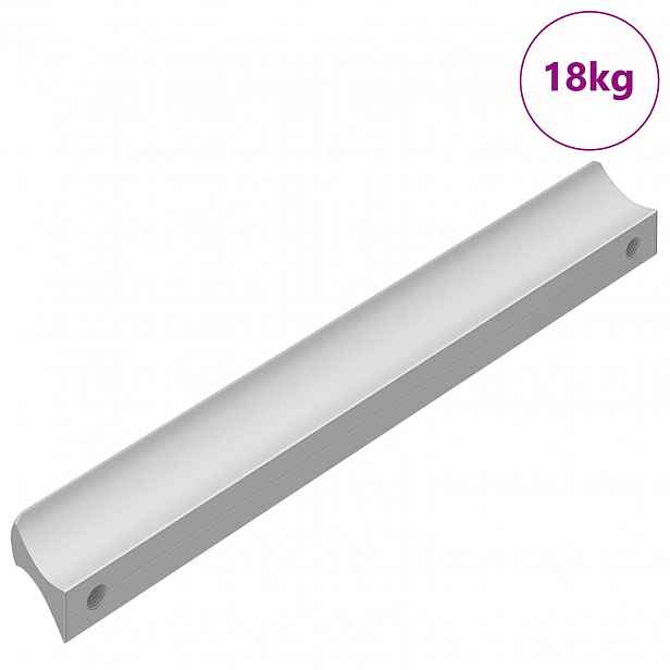 vidaXL Rukojeť 828 ks Stříbrná 105.7 x 7.4 x 15.5 mm Hliník