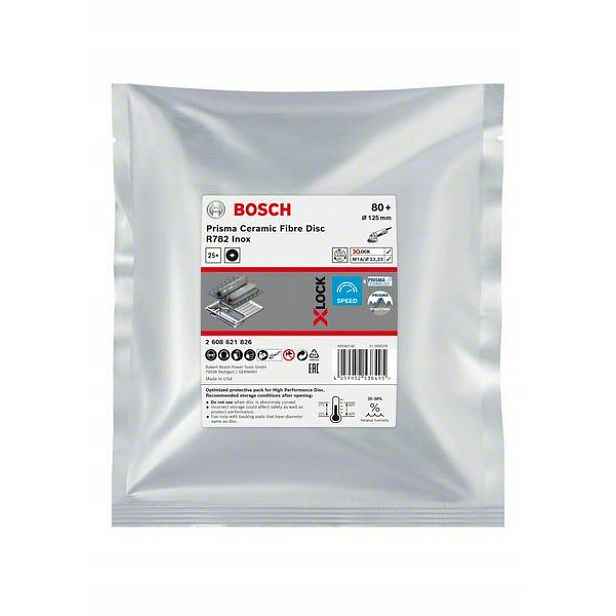 Bosch Fíbr Kotouč X-lock Inox 125 gr. 80 R782 /25 Ks. B2608621826