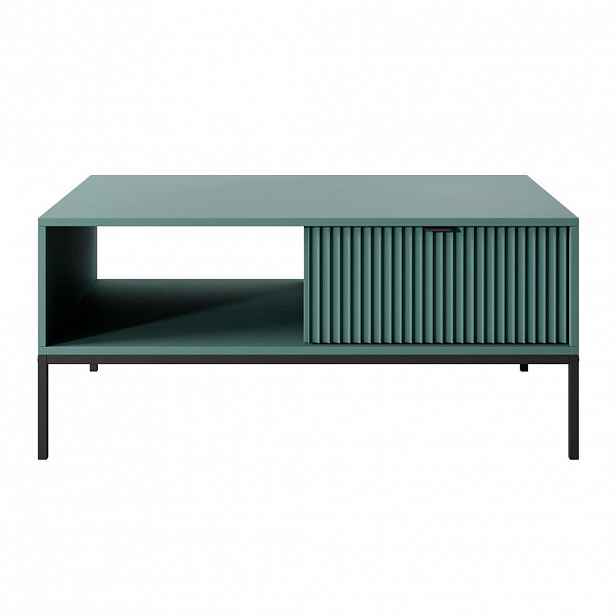 Selsey KONFERENČNÍ stolek Vellore Zelený s černou podnoží 104 x 68 cm