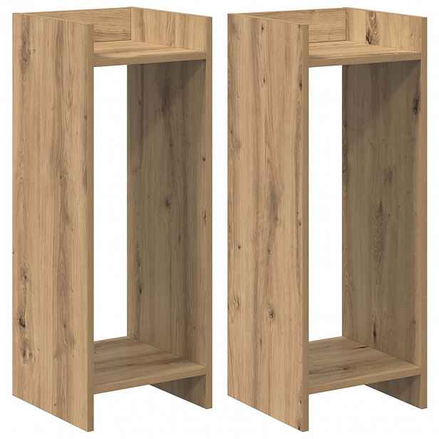 vidaXL Stojan na rostliny 2 ks Dub artisan 30 x 30 x 80 cm