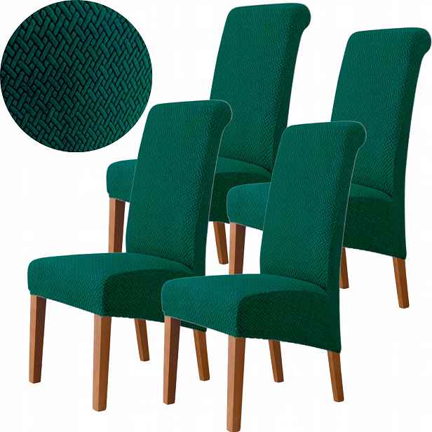 4X Potah Na Židli Žakár Jedle Premium Elastický Salon Oeko-tex