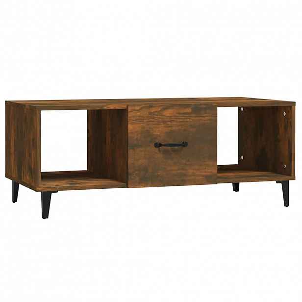 vidaXL Konferenční stolek kouřový dub 102x50x40 cm kompozitní dřevo