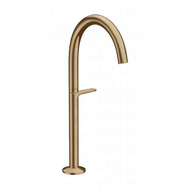 Axor One - Umyvadlová baterie s výpustí Push-Open, EcoSmart, CoolStart, kartáčovaný bronz 48030140