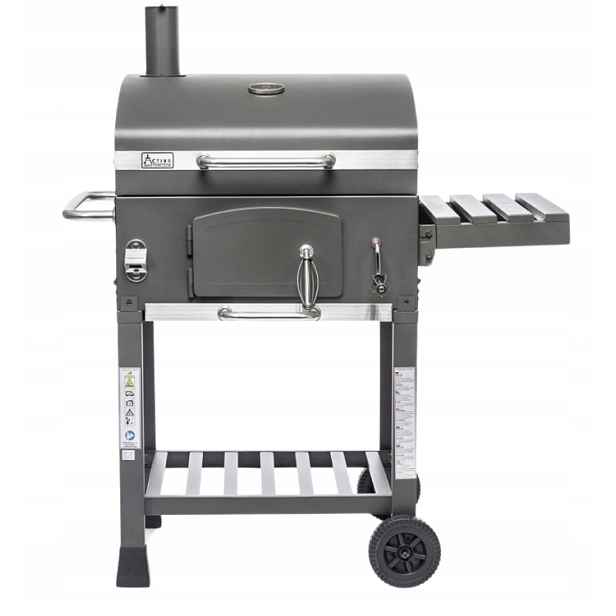 Uhlíkový gril Activa Mastercook Angular s krbem (litinový Rošt) 57,5 x