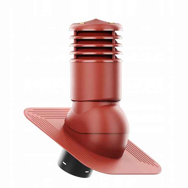 Větrací komín Smartline pod asfaltový šindel/pape fi 150 mm, zateplený, červený