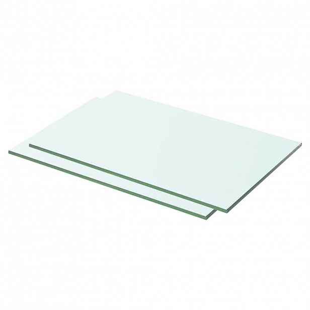 vidaXL Policové desky 2 ks sklo čiré 50 x 25 cm