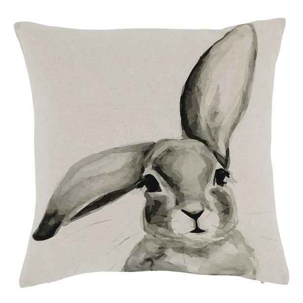 Béžový povlak na polštář s králíčkem Rabbi - 45*45 cm Chic Antique