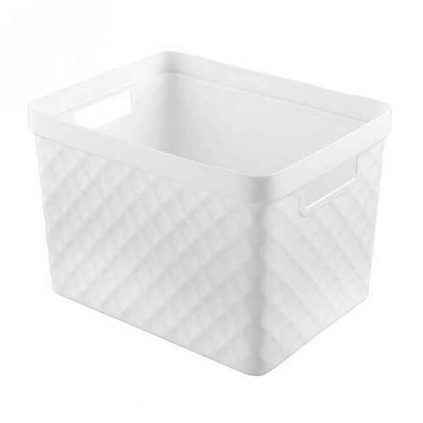 Heidrun Plastový košík 36 x 27 x 23 cm, bílá