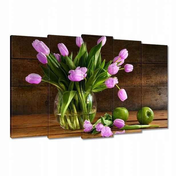 Obrazy 150x95 Fialové tulipány