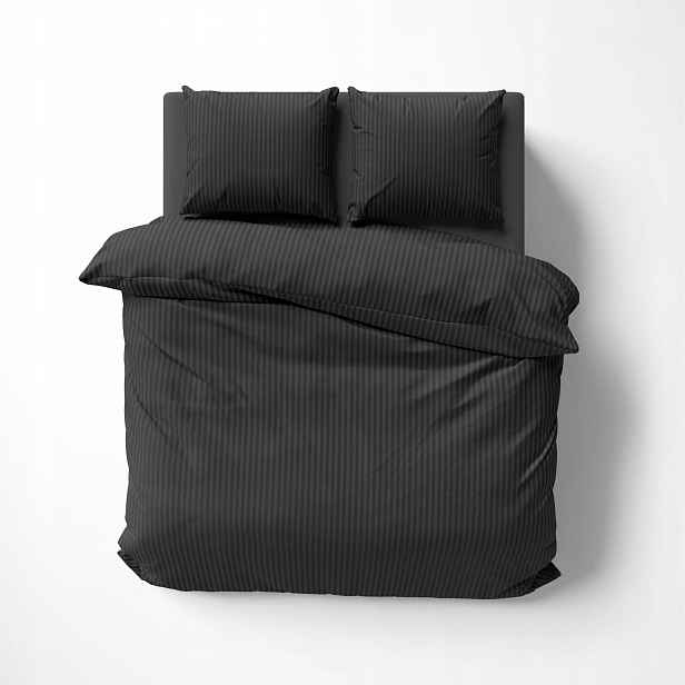 Sada Povlečení Z Adamašku 220x200 Pure Collection Černá