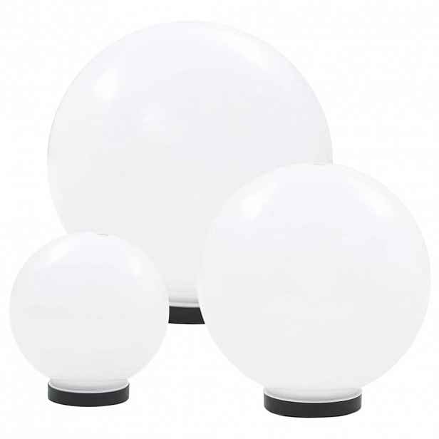 vidaXL Kulovitá LED lampa sada 3 kusů koule 20/30/40 cm PMMA
