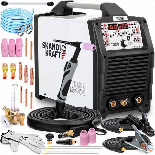 Svářečka Tig Ac DC Skandi Kraft 215 Mma 230V 200A Igbt Puls Hliník Vrd