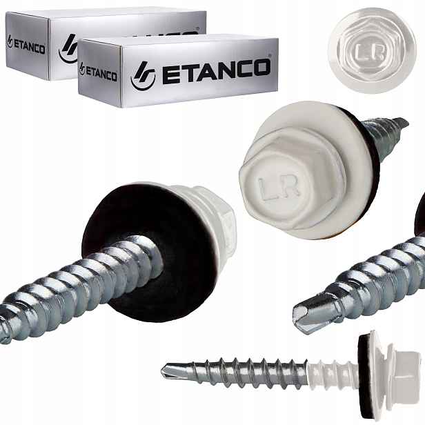 Farmářské vruty 4,8 x 35 mm Ral 9010 500 ks plechových vrutů Etanco GTF2 Z14