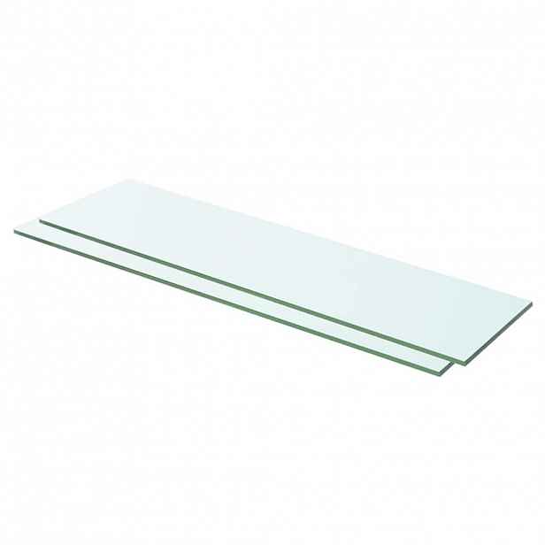 vidaXL Policové desky 2 ks sklo čiré 60 x 12 cm