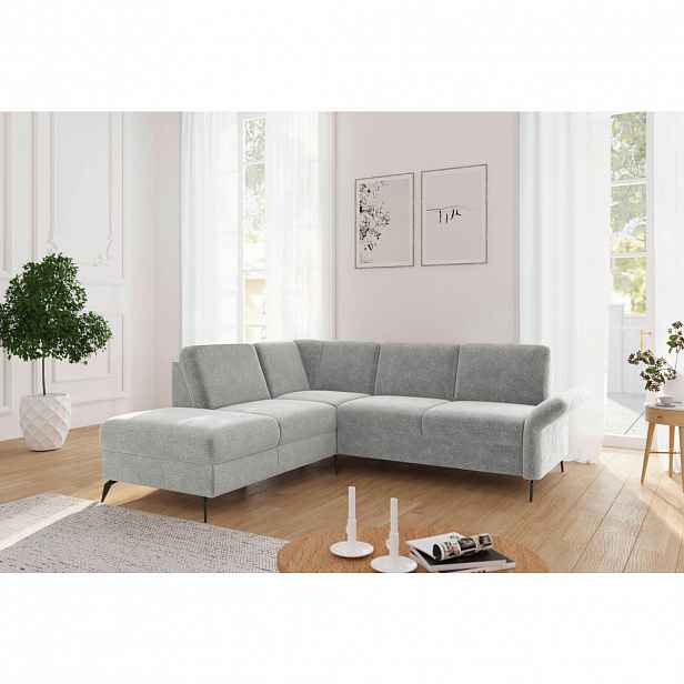 Sit & More ROHOVÁ SEDAČKA, textil, světle šedá