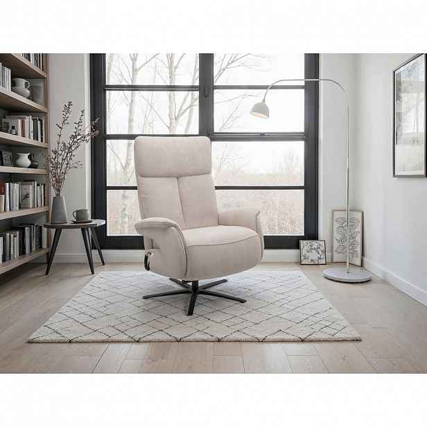 Sit & More RELAXAČNÍ KŘESLO, textil, šedobéžová