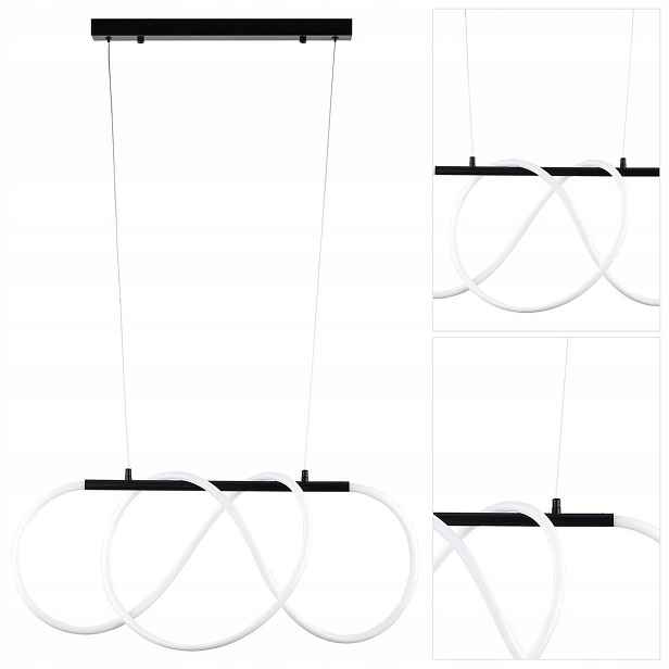 Černá závěsná lampa Flexi Led s jemným světlem v pracovně Tk Lighting