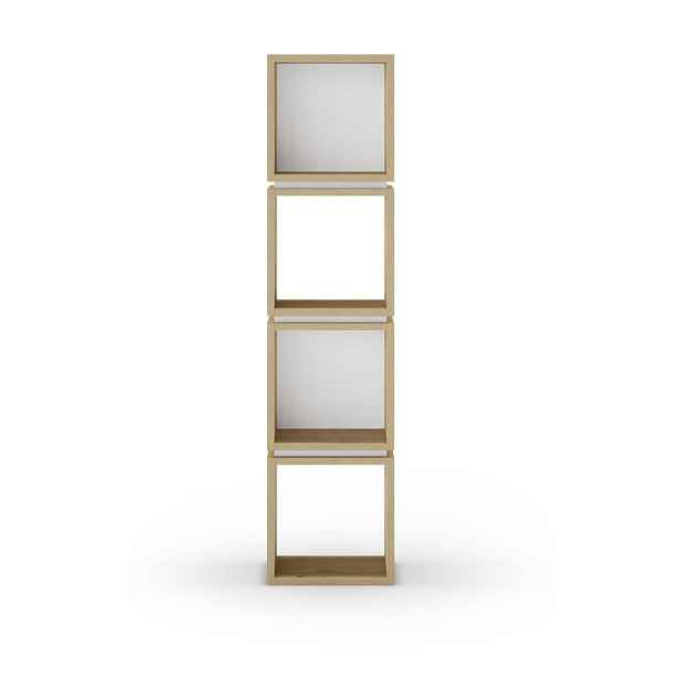 Knihovna v dekoru dubu v bílo-přírodní barvě 32x133 cm Lofty – Marckeric