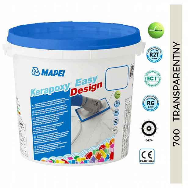 Mapei Epoxidová Spárovací Hmota Kerapoxy Easy Design 3kg Kyselinovzdorná 700 Transparentní