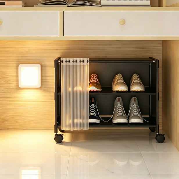 TEMU Chytré LED noční světlo s pohybovým senzorem, automatické zapínání/vypínání, teplé bílé světlo, se 6 LED diodami, energeticky úsporné kompaktní
