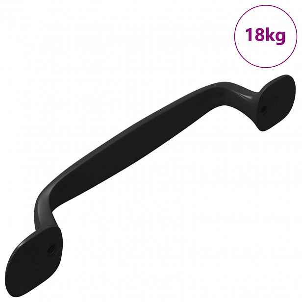 vidaXL Nábytkové madlo 250 ks Černá 130 x 19,4 x 22,3 mm Hliník