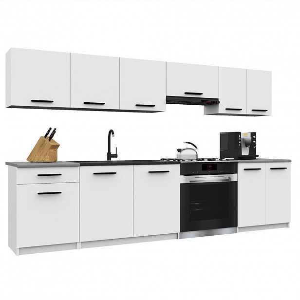 B BELINI GROUP KUCHYŇSKÁ LINKA Italia 2 240 cm, s pracovními deskami, Bílá matná