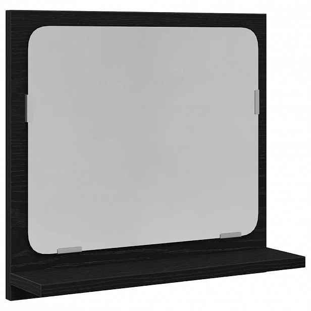 vidaXL Koupelnové zrcadlo černý dub 40x10,5x37 cm, imitace dřeva