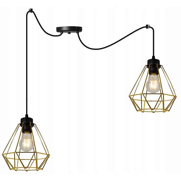 Závěsná Stropní Lampa Zlatý Glamour Elegantní Loft Pavouk